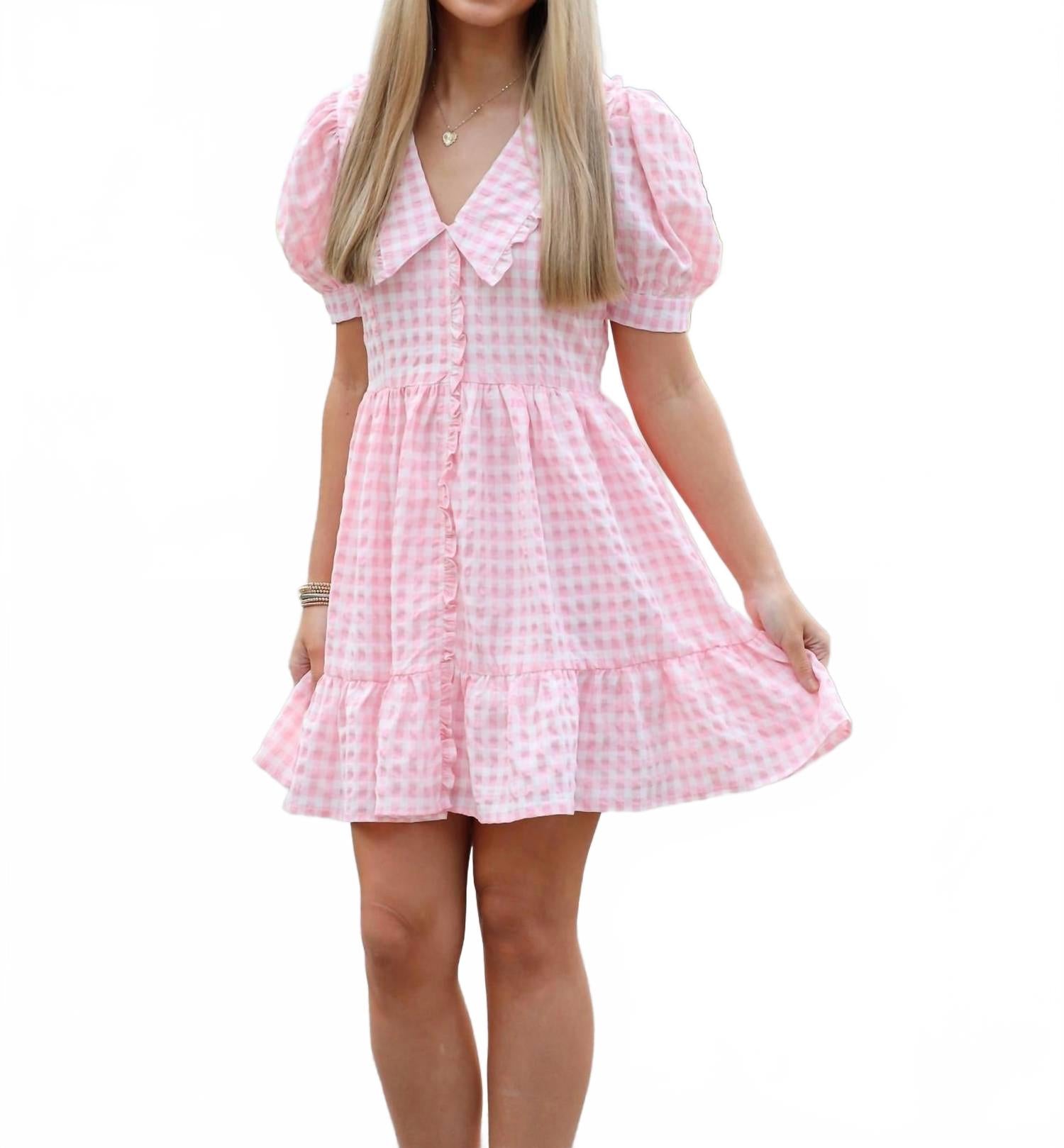 Габриэлла Платье в клетку в нежно-розовом цвете TCEC
Габриэлла Платье в клетку в нежно-розовом цвете TCEC