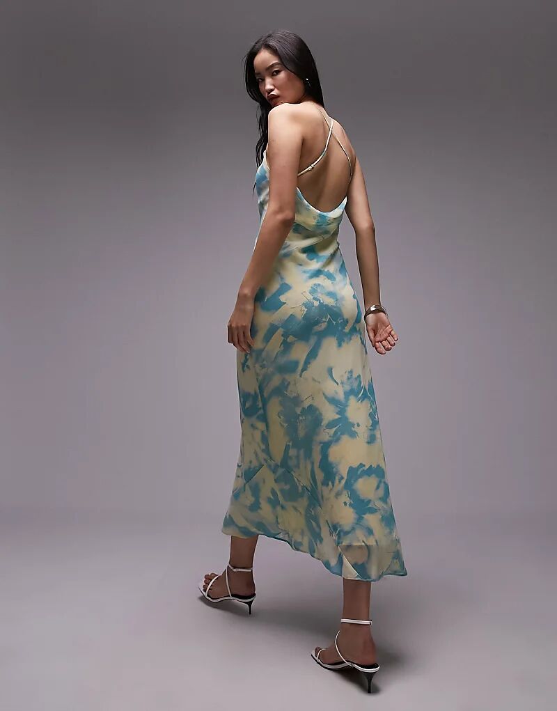 Платье-комбинация миди Topshop из жакета с зеленым принтом
Платье-комбинация миди Topshop из жакета с зеленым принтом