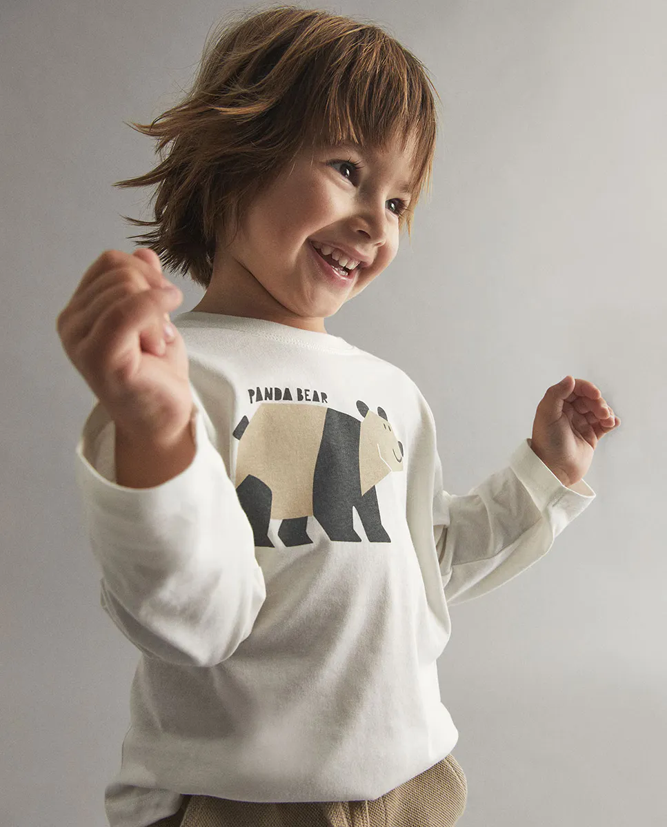 Футболка с принтом медведя Sfera, белый
Футболка с принтом медведя Sfera, белый