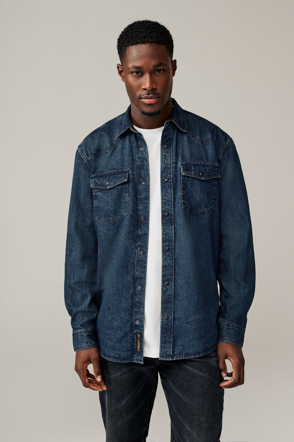 Рубашка с длинным рукавом из 100% хлопка в стиле вестерн Next, синий
Рубашка с длинным рукавом из 100% хлопка в стиле вестерн Next, синий