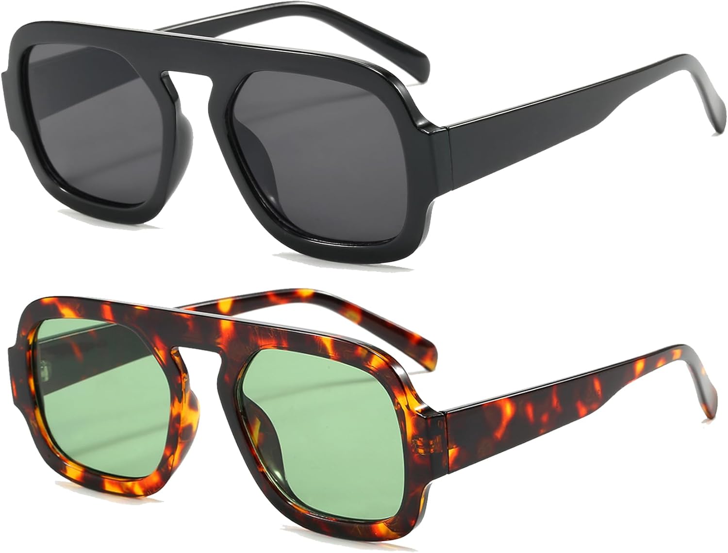 Солнцезащитные очки Long Keeper Retro Square Pilot для женщин и мужчин, авиационные квадратные солнцезащитные очки с плоской верхней частью, прямоугольные, винтажные, в стиле 70-х, (2 Pack) Black/Grey+leopard/Green
Солнцезащитные очки Long Keeper Retro Square Pilot для женщин и мужчин, авиационные квадратные солнцезащитные очки с плоской верхней частью, прямоугольные, винтажные, в стиле 70-х, (2 Pack) Black/Grey+leopard/Green