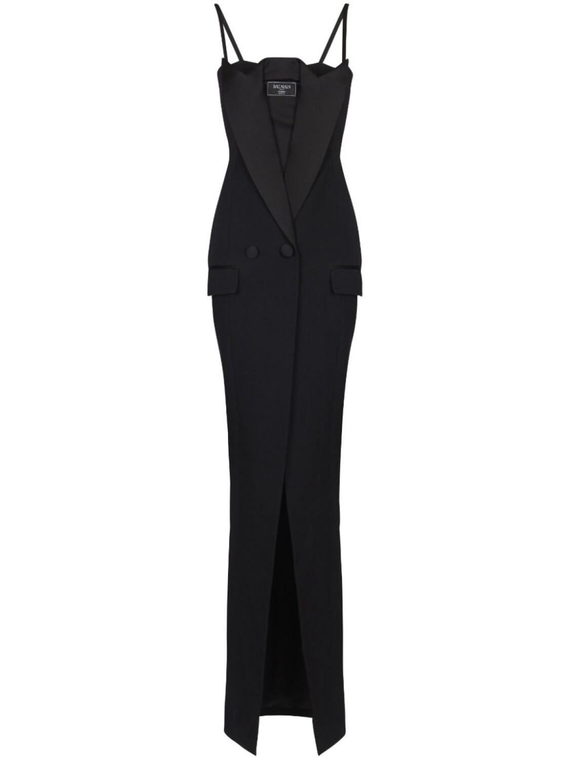 Платье макси с нашивкой-логотипом Balmain, черный
Платье макси с нашивкой-логотипом Balmain, черный