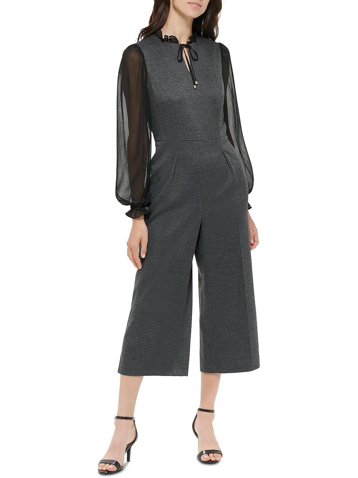 Женский прозрачный комбинезон с оборками Tommy Hilfiger, темно-серый/черный
Женский прозрачный комбинезон с оборками Tommy Hilfiger, темно-серый/черный