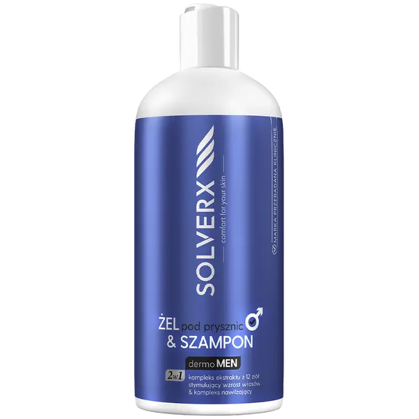 Гель для душа и шампунь для волос 2в1, 400 мл Solverx Dermo men
Гель для душа и шампунь для волос 2в1, 400 мл Solverx Dermo men