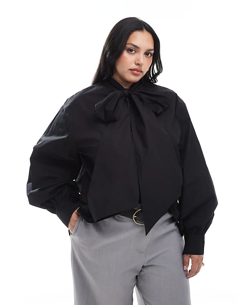 Рубашка свободного кроя с бантом и изогнутым воротником ASOS DESIGN
Рубашка свободного кроя с бантом и изогнутым воротником ASOS DESIGN