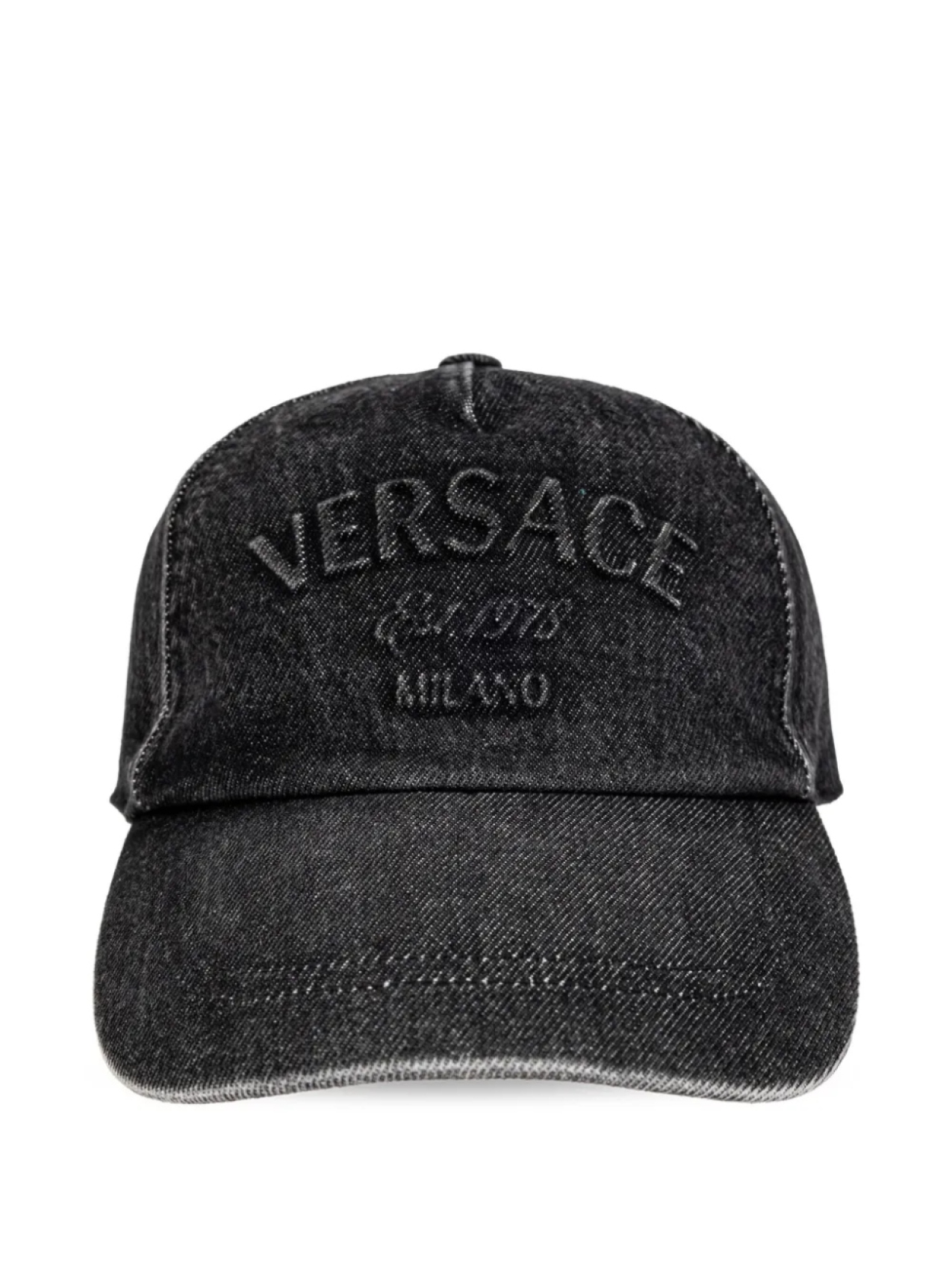 Джинсовая кепка с тисненым логотипом Versace, серый
Джинсовая кепка с тисненым логотипом Versace, серый