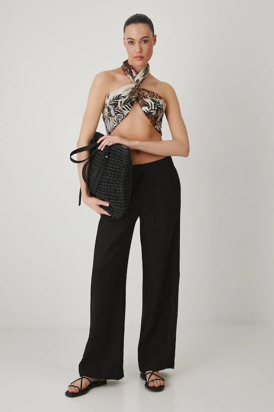 Льняные брюки Medicine, черный 
Льняные брюки Medicine, черный