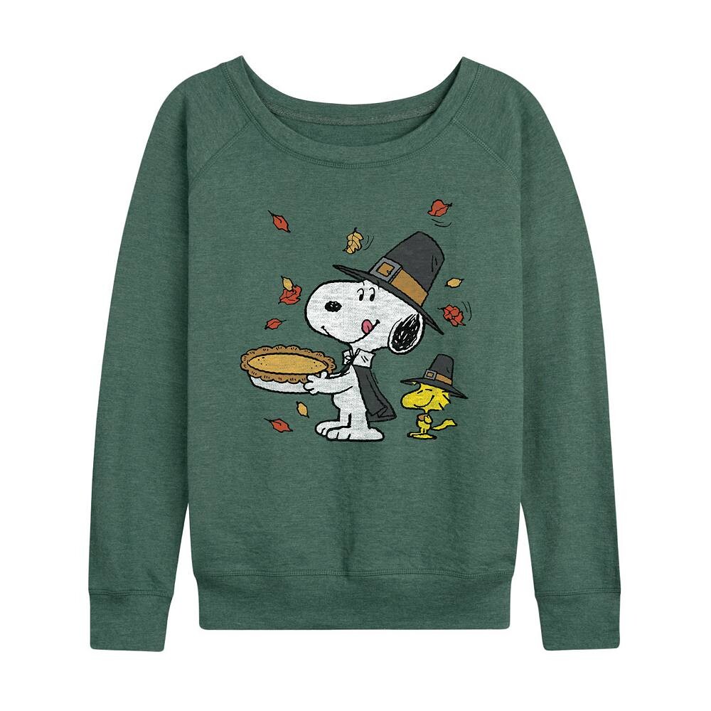 Женский легкий свитшот из френч-терри Peanuts Snoopy & Woodstock на День благодарения Licensed Character, цвет Heather Green
Женский легкий свитшот из френч-терри Peanuts Snoopy & Woodstock на День благодарения Licensed Character, цвет Heather Green
