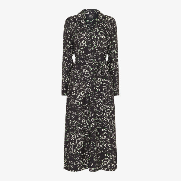 Тканое платье миди с узором scribble в виде букета и завязками Whistles, черный
Тканое платье миди с узором scribble в виде букета и завязками Whistles, черный