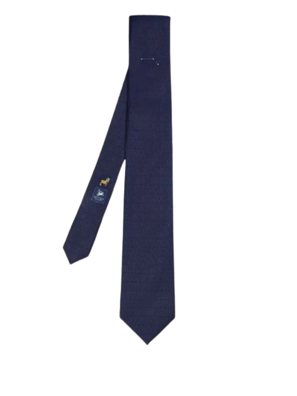 Галстук с геометричным узором Elios Milano, синий 
Галстук с геометричным узором Elios Milano, синий