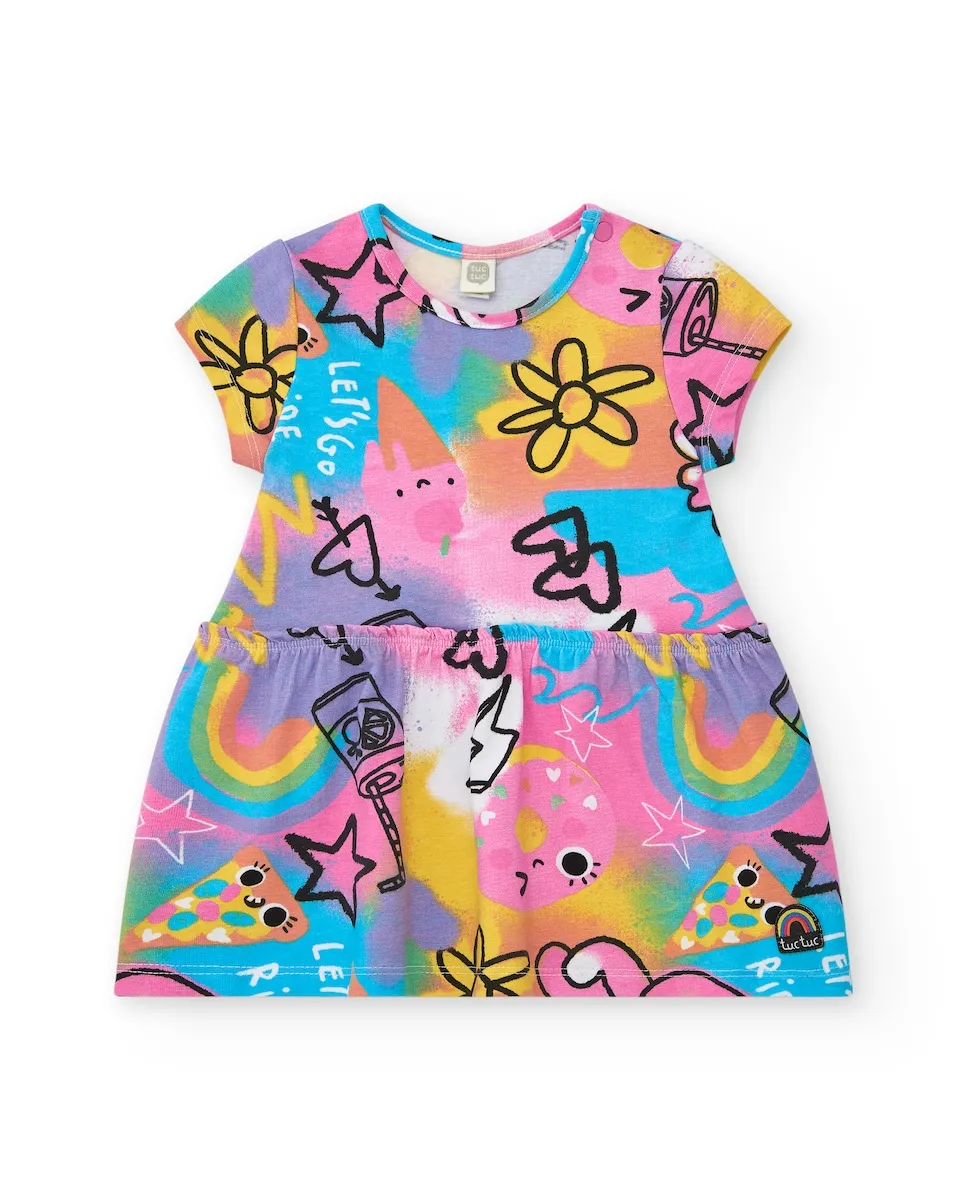 Платье для девочки с принтом и короткими рукавами Tuc tuc, мультиколор
Платье для девочки с принтом и короткими рукавами Tuc tuc, мультиколор