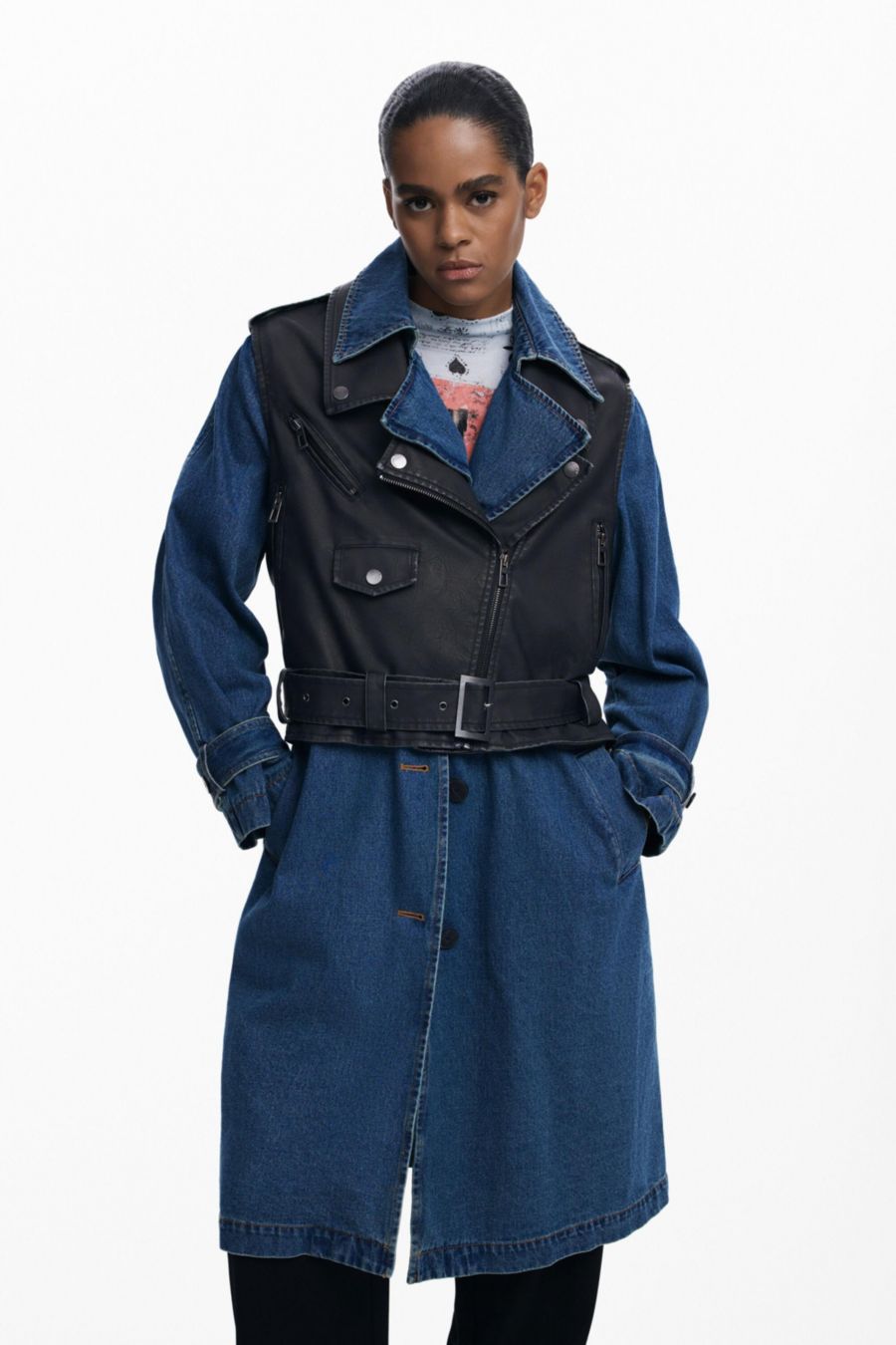 Женский джинсовый тренч со съемными штанинами Desigual, Medium blue
Женский джинсовый тренч со съемными штанинами Desigual, Medium blue