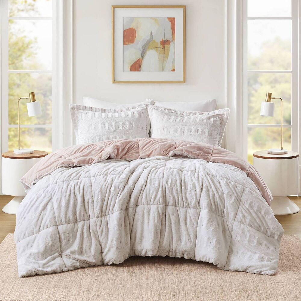 Роскошный комплект длинного мехового одеяла с принтом на спине Madison Park Margot, цвет Blush White
Роскошный комплект длинного мехового одеяла с принтом на спине Madison Park Margot, цвет Blush White