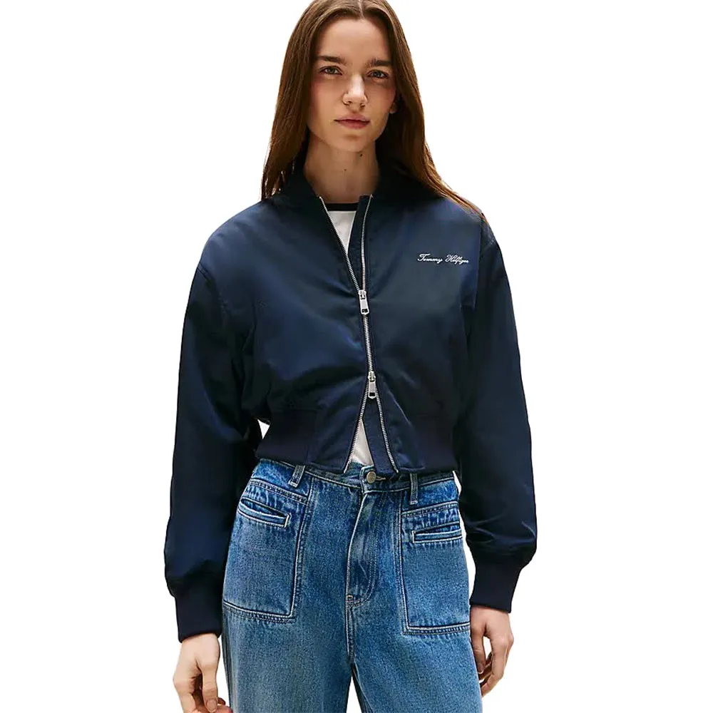 Куртка Tommy Hilfiger Cropped Regular Fit bomber, синий
Куртка Tommy Hilfiger Cropped Regular Fit bomber, синий