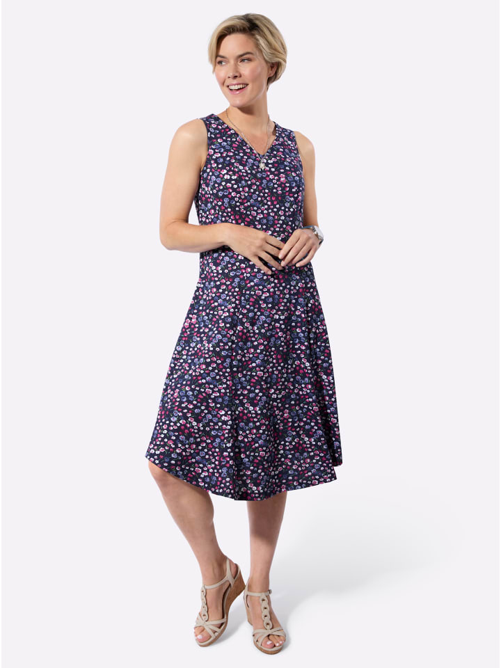 Летнее платье с принтом темно-синего и фуксиевого цветов WITT WEIDEN
Летнее платье с принтом темно-синего и фуксиевого цветов WITT WEIDEN