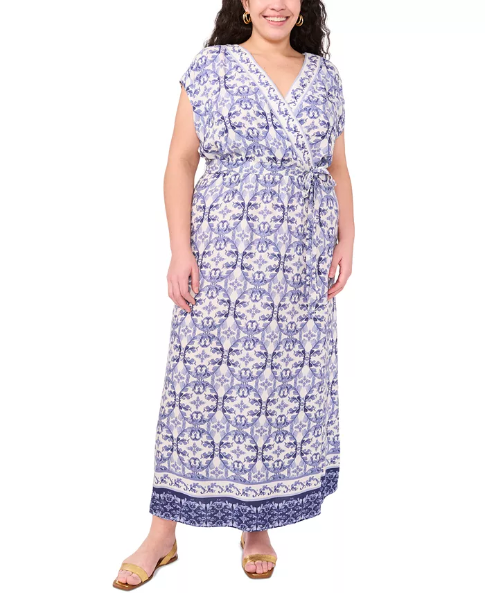 Платье макси больших размеров с принтом и имитацией запаха Vince Camuto, синий
Платье макси больших размеров с принтом и имитацией запаха Vince Camuto, синий