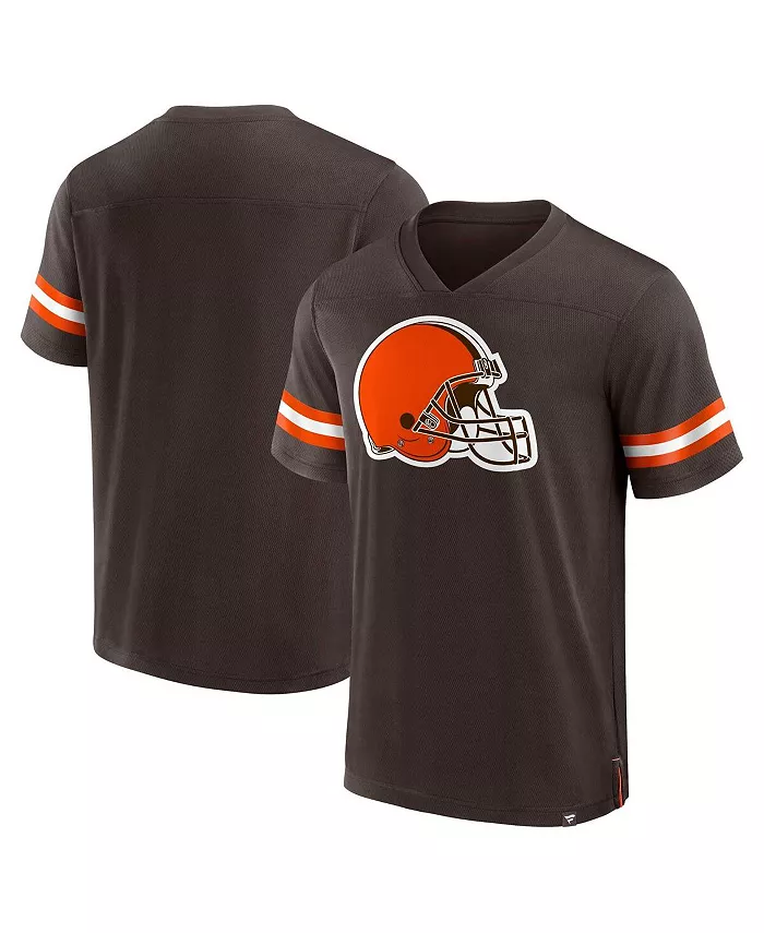 Мужская коричневая футболка Cleveland Browns Jersey Tackle с V-образным вырезом Fanatics
Мужская коричневая футболка Cleveland Browns Jersey Tackle с V-образным вырезом Fanatics