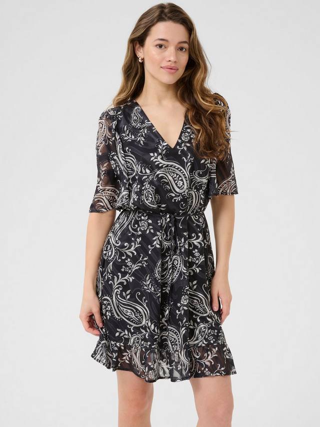 Lecta Paisley Print мини-платье с V-образным вырезом KAFFE, Black/Multi
Lecta Paisley Print мини-платье с V-образным вырезом KAFFE, Black/Multi