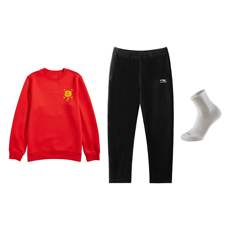 Li Ning Casual Sportswear Men's Li-Ning, vermilion top+черный pants (includes socks)
Li Ning Casual Sportswear Men's Li-Ning, vermilion top+черный pants (includes socks)