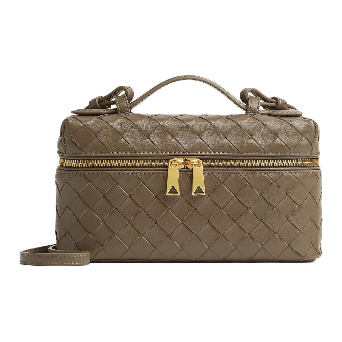 Bottega Veneta Женская косметичка из телячьей кожи Светлая шишка 
Bottega Veneta Женская косметичка из телячьей кожи Светлая шишка