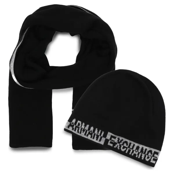 Шарф+Шапка с добавлением шерсти Armani Exchange, черный
Шарф+Шапка с добавлением шерсти Armani Exchange, черный