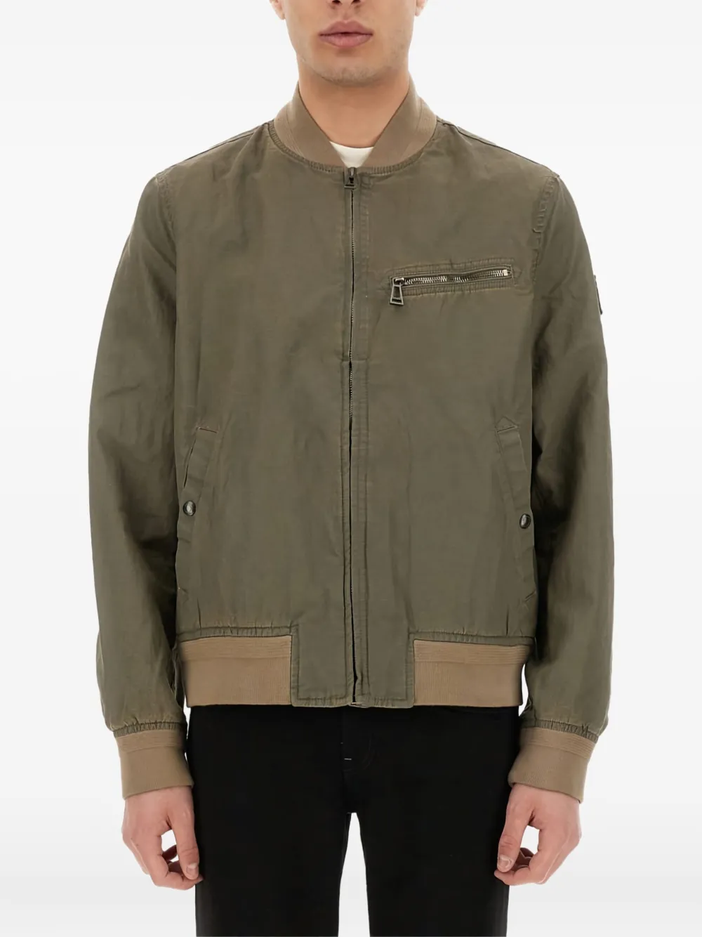 Бомбер на молнии Belstaff, зеленый
Бомбер на молнии Belstaff, зеленый