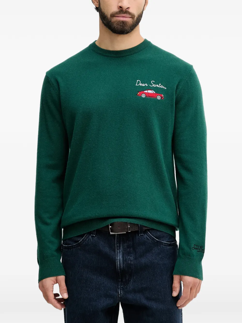 Свитер с круглым вырезом и вышивкой MC2 SAINT BARTH, зеленый
Свитер с круглым вырезом и вышивкой MC2 SAINT BARTH, зеленый