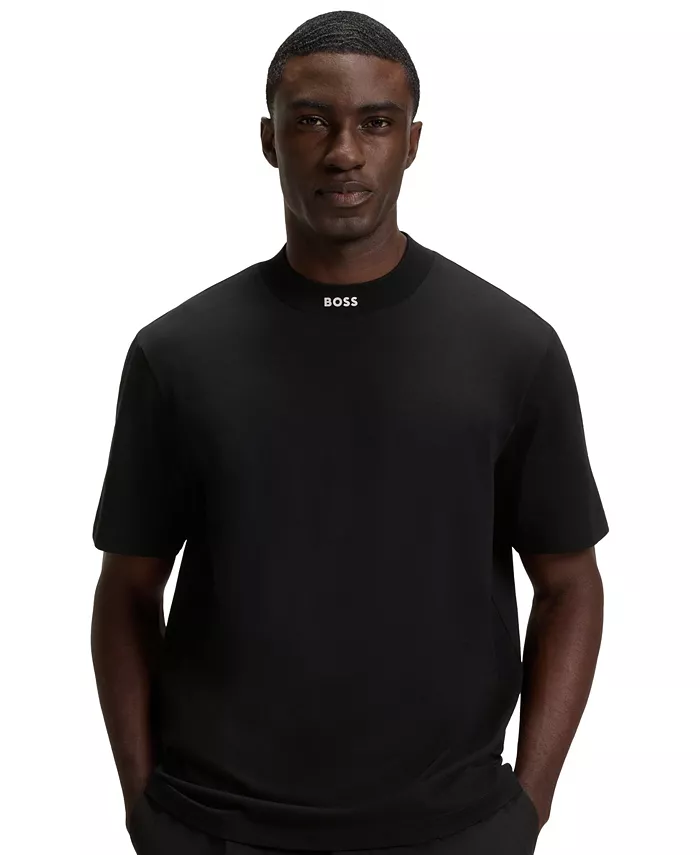 Мужская хлопковая футболка свободного кроя с добавлением эластана Hugo Boss, черный
Мужская хлопковая футболка свободного кроя с добавлением эластана Hugo Boss, черный