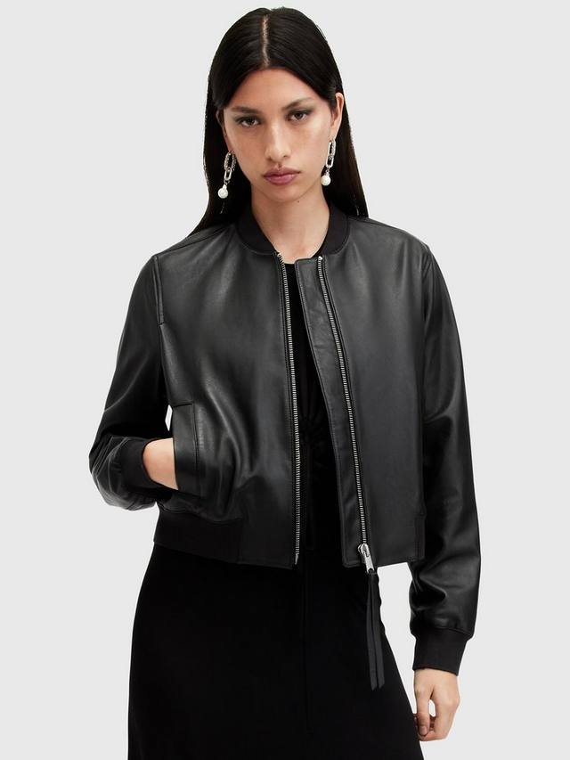 Кожаная куртка-бомбер orten AllSaints, черный
Кожаная куртка-бомбер orten AllSaints, черный