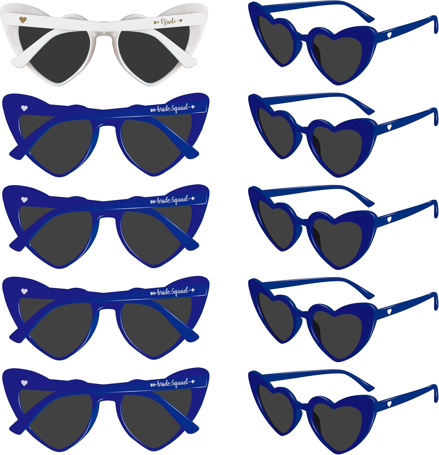 PartyGifts&beyond Солнцезащитные очки для девичника в форме сердца, набор из 10 штук, солнцезащитные очки для команды невесты в качестве подарков на девичник PartyGifts&beyond, Navy Blue
PartyGifts&beyond Солнцезащитные очки для девичника в форме сердца, набор из 10 штук, солнцезащитные очки для команды невесты в качестве подарков на девичник PartyGifts&beyond, Navy Blue