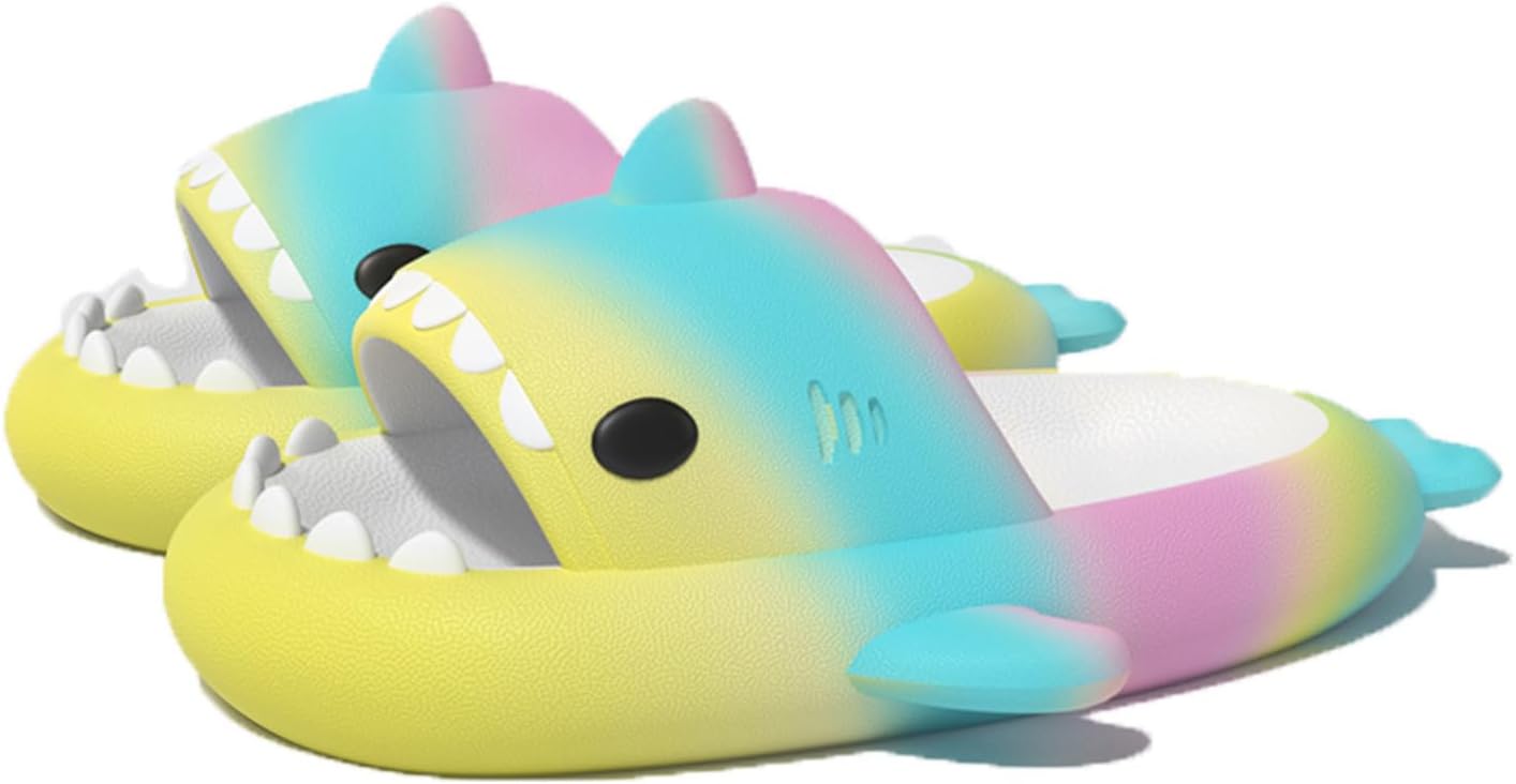 Тапочки Zureto Shark Cloud, милые тапочки с рисунком акулы для дома и улицы для женщин и мужчин, зеленый/желтый/розовый
Тапочки Zureto Shark Cloud, милые тапочки с рисунком акулы для дома и улицы для женщин и мужчин, зеленый/желтый/розовый