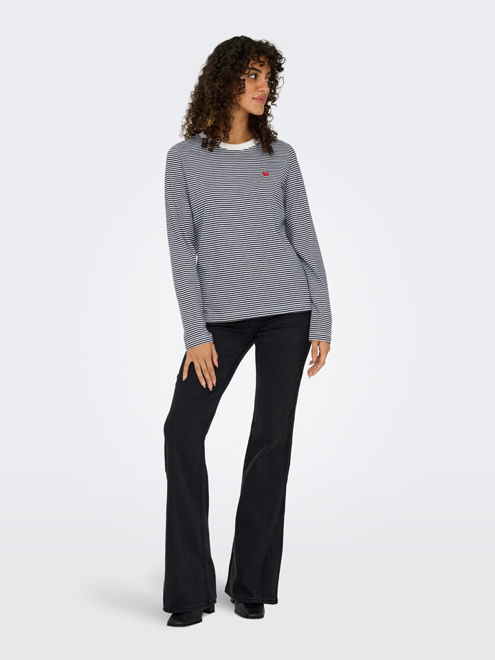 JDY Футболка с длинными рукавами белого/темно-синего цвета
JDY Футболка с длинными рукавами белого/темно-синего цвета