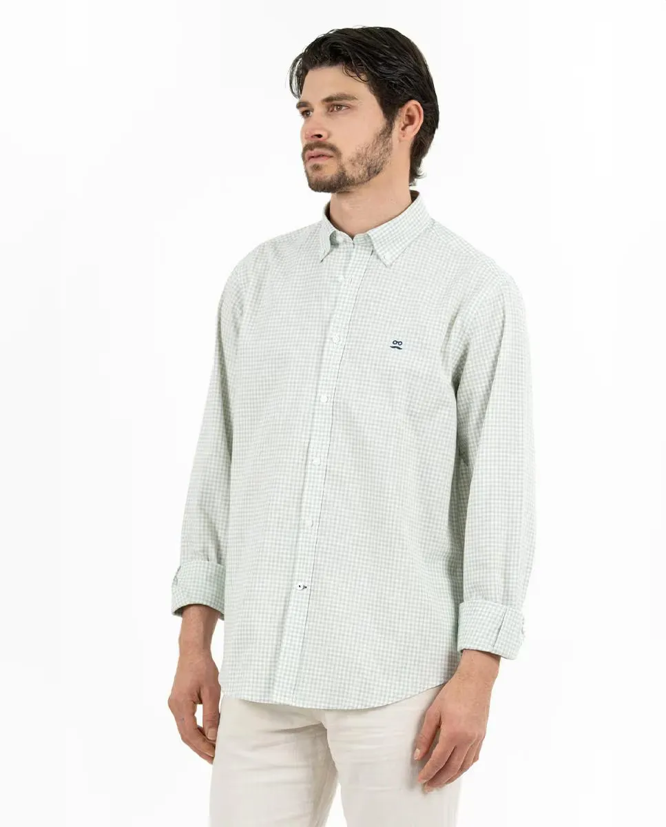 Мужская рубашка из хлопка в клетку Makarthy, светло-зеленый
Мужская рубашка из хлопка в клетку Makarthy, светло-зеленый