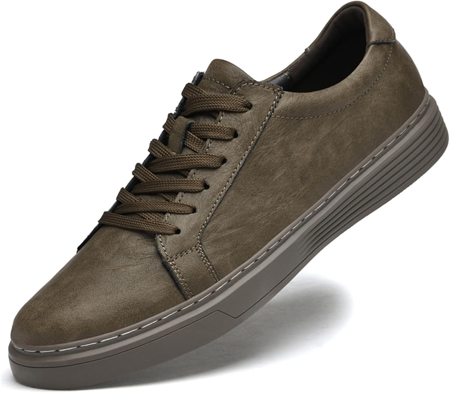 Мужские повседневные туфли из натуральной кожи, спортивные кроссовки для мужчин, дышащие, удобные, для скейтбординга, прогулок и вождения Abborora, хаки
Мужские повседневные туфли из натуральной кожи, спортивные кроссовки для мужчин, дышащие, удобные, для скейтбординга, прогулок и вождения Abborora, хаки