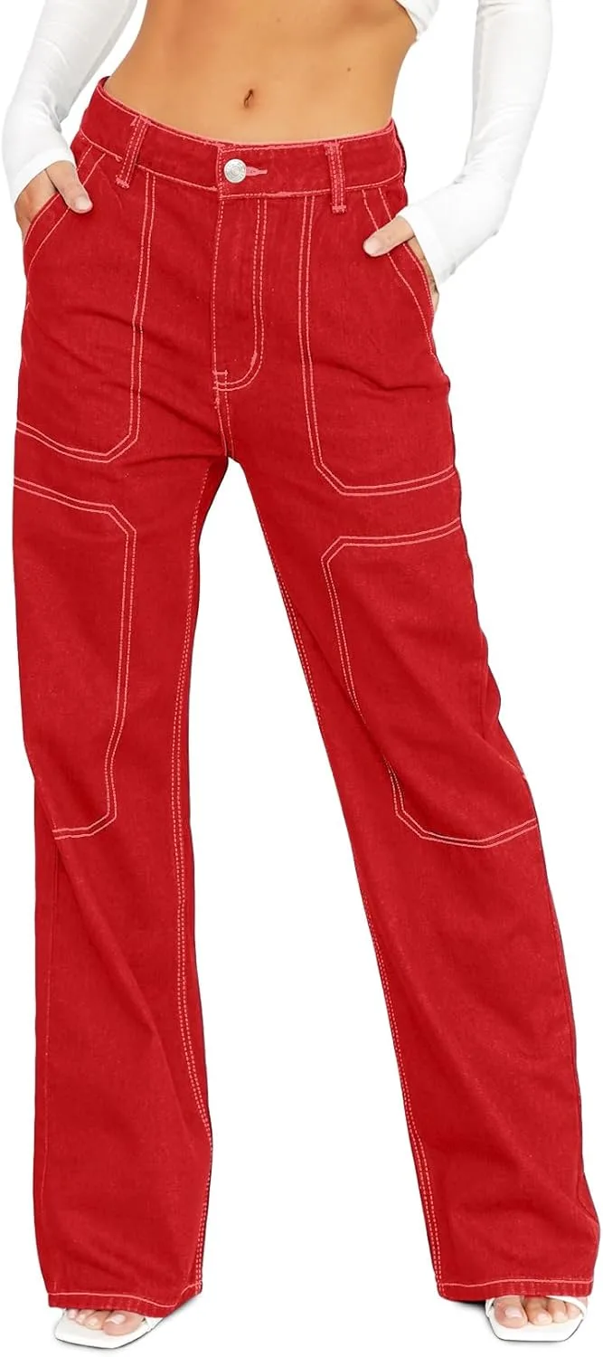 Sidefeel женские карго джинсы casual свободные mid rise широкие
Sidefeel женские карго джинсы casual свободные mid rise широкие