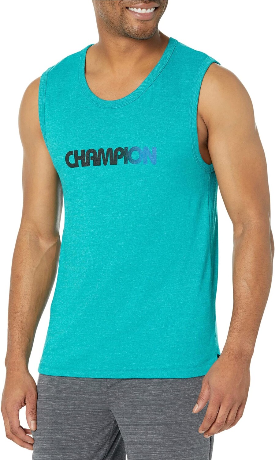 Топ Champion Graphic Powerblend Tank, цвет Jungle Mint Heather 
Топ Champion Graphic Powerblend Tank, цвет Jungle Mint Heather