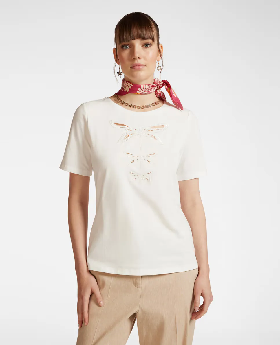 Женская футболка с вышивкой стрекоз Elena Miró, белый
Женская футболка с вышивкой стрекоз Elena Miró, белый