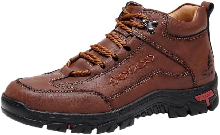 Мужские кожаные водонепроницаемые походные ботинки на щиколотку, повседневные с шнуровкой, нескользящие на платформе, кроссовки-ботильоны, осень-зима, для прогулок на открытом воздухе, треккинга и альпинизма Hhhchpm, коричневый
Мужские кожаные водонепроницаемые походные ботинки на щиколотку, повседневные с шнуровкой, нескользящие на платформе, кроссовки-ботильоны, осень-зима, для прогулок на открытом воздухе, треккинга и альпинизма Hhhchpm, коричневый