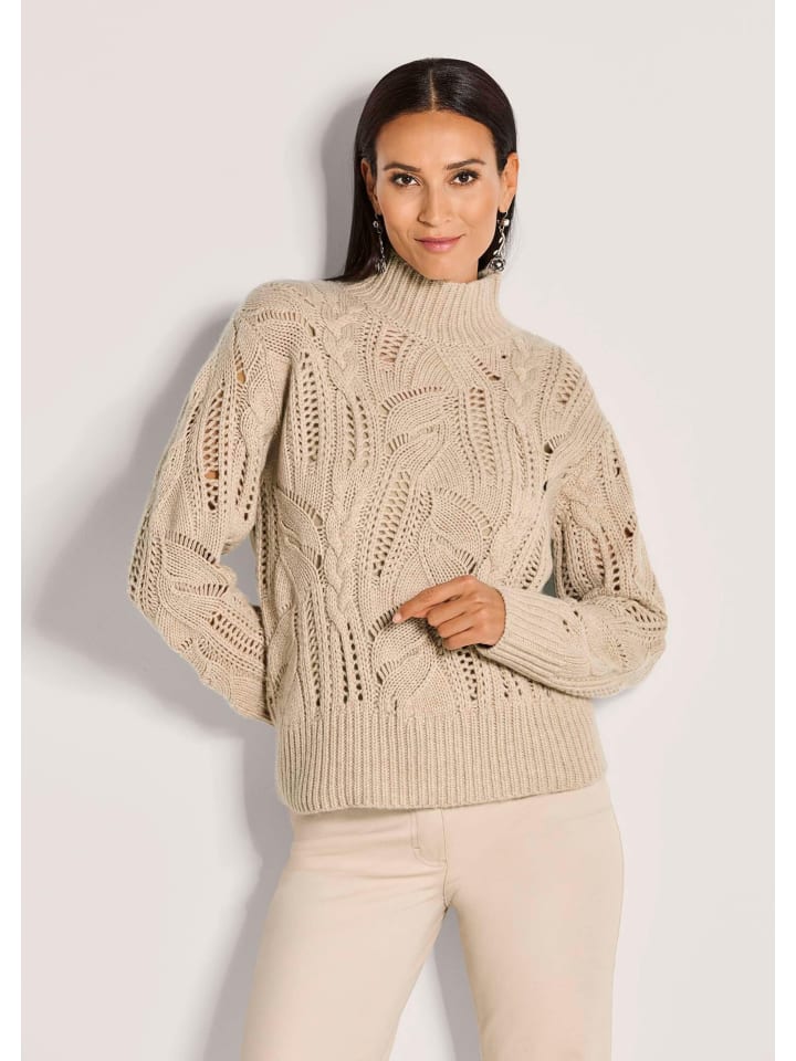 MADELEINE Элегантный шерстяной свитер с косами бежевого/светло-белого/меланжевого цвета
MADELEINE Элегантный шерстяной свитер с косами бежевого/светло-белого/меланжевого цвета