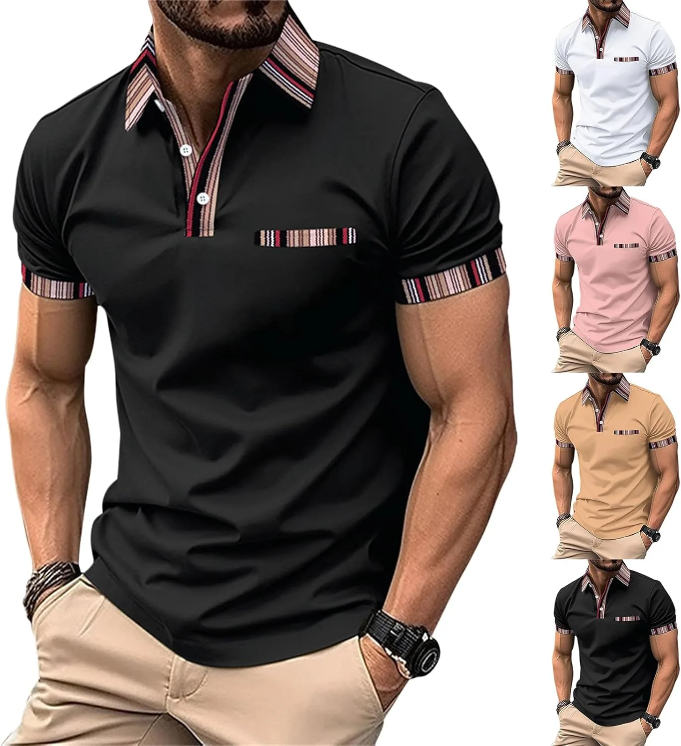 Мужская поло 2024 V-образный вырез короткий рукав цветной блок slim fit YSERB
Мужская поло 2024 V-образный вырез короткий рукав цветной блок slim fit YSERB