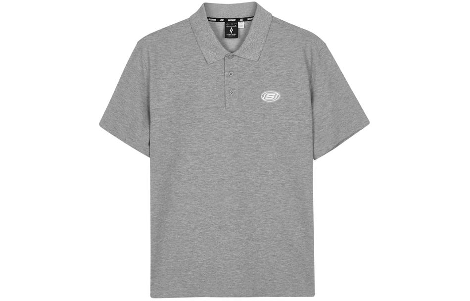 Поло мужское среднего размера в цвете хизер грей Skechers, серый
Поло мужское среднего размера в цвете хизер грей Skechers, серый