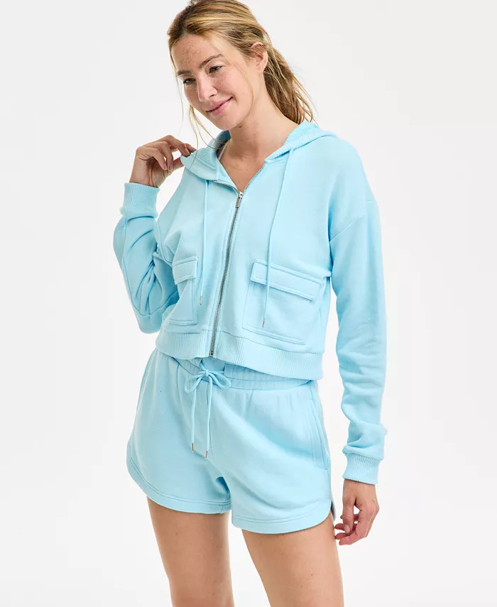 Женская укороченная худи на молнии ID Ideology, синий 
Женская укороченная худи на молнии ID Ideology, синий