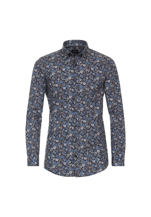 Рубашка с принтом в деловом стиле облегающая фигуру Venti, синий
Рубашка с принтом в деловом стиле облегающая фигуру Venti, синий