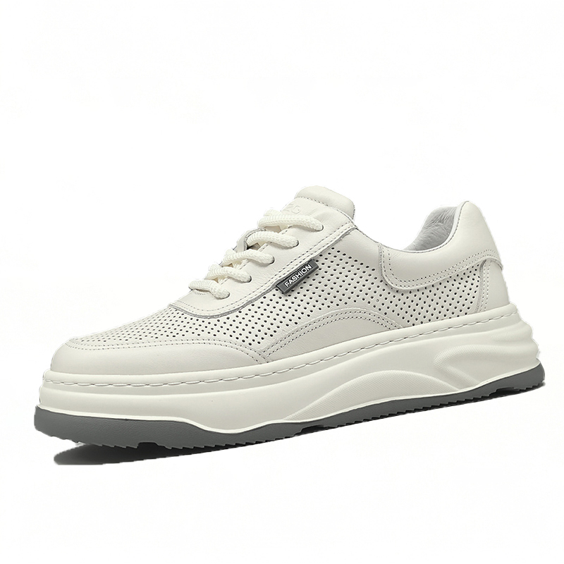 Увеличивающие рост, устойчивые к истиранию, легкие, нескользящие, повседневные туфли цвета экрю для мужчин SENJIALUO, Ecru 
Увеличивающие рост, устойчивые к истиранию, легкие, нескользящие, повседневные туфли цвета экрю для мужчин SENJIALUO, Ecru