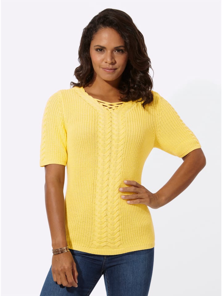 Свитер с короткими рукавами лимонного цвета WITT WEIDEN
Свитер с короткими рукавами лимонного цвета WITT WEIDEN