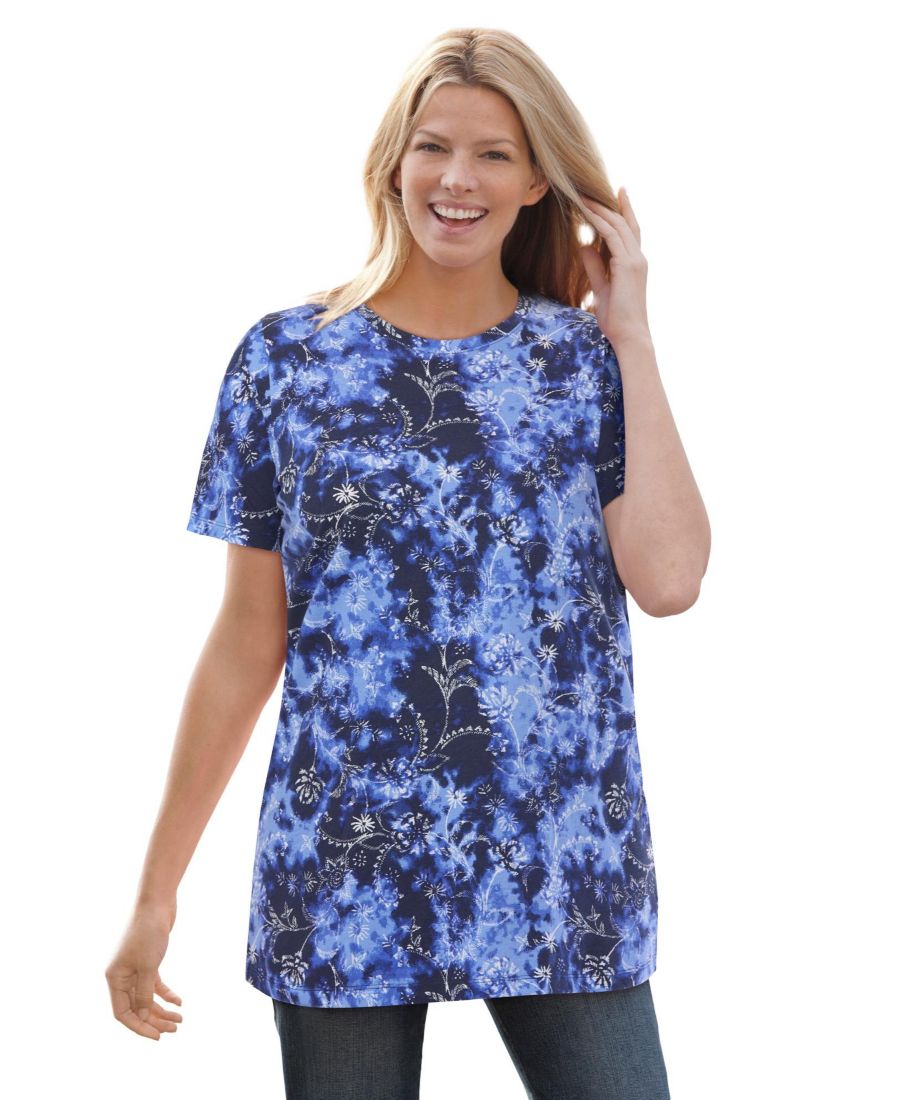 Женская футболка Within Tops & Tees с коротким рукавом и круглым вырезом, с принтом Woman Within, Navy floral tie dye, Синий, Женская футболка Within Tops & Tees с коротким рукавом и круглым вырезом, с принтом Woman Within, Navy floral tie dye
Женская футболка Within Tops & Tees с коротким рукавом и круглым вырезом, с принтом Woman Within, Navy floral tie dye, Синий, Женская футболка Within Tops & Tees с коротким рукавом и круглым вырезом, с принтом Woman Within, Navy floral tie dye