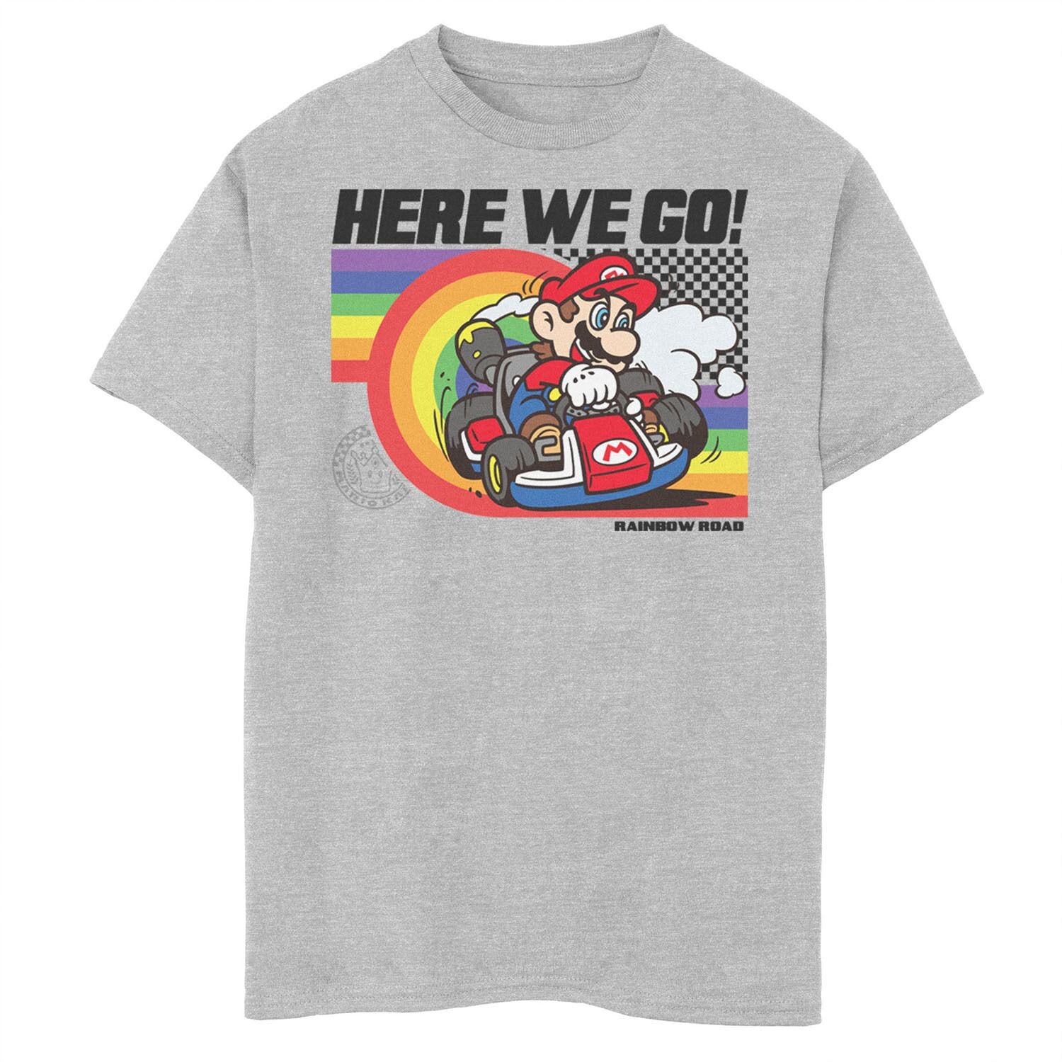 Футболка Mario Kart Pride Rainbow Road Here We Go для мальчиков 8–20 лет с рисунком Licensed Character
Футболка Mario Kart Pride Rainbow Road Here We Go для мальчиков 8–20 лет с рисунком Licensed Character