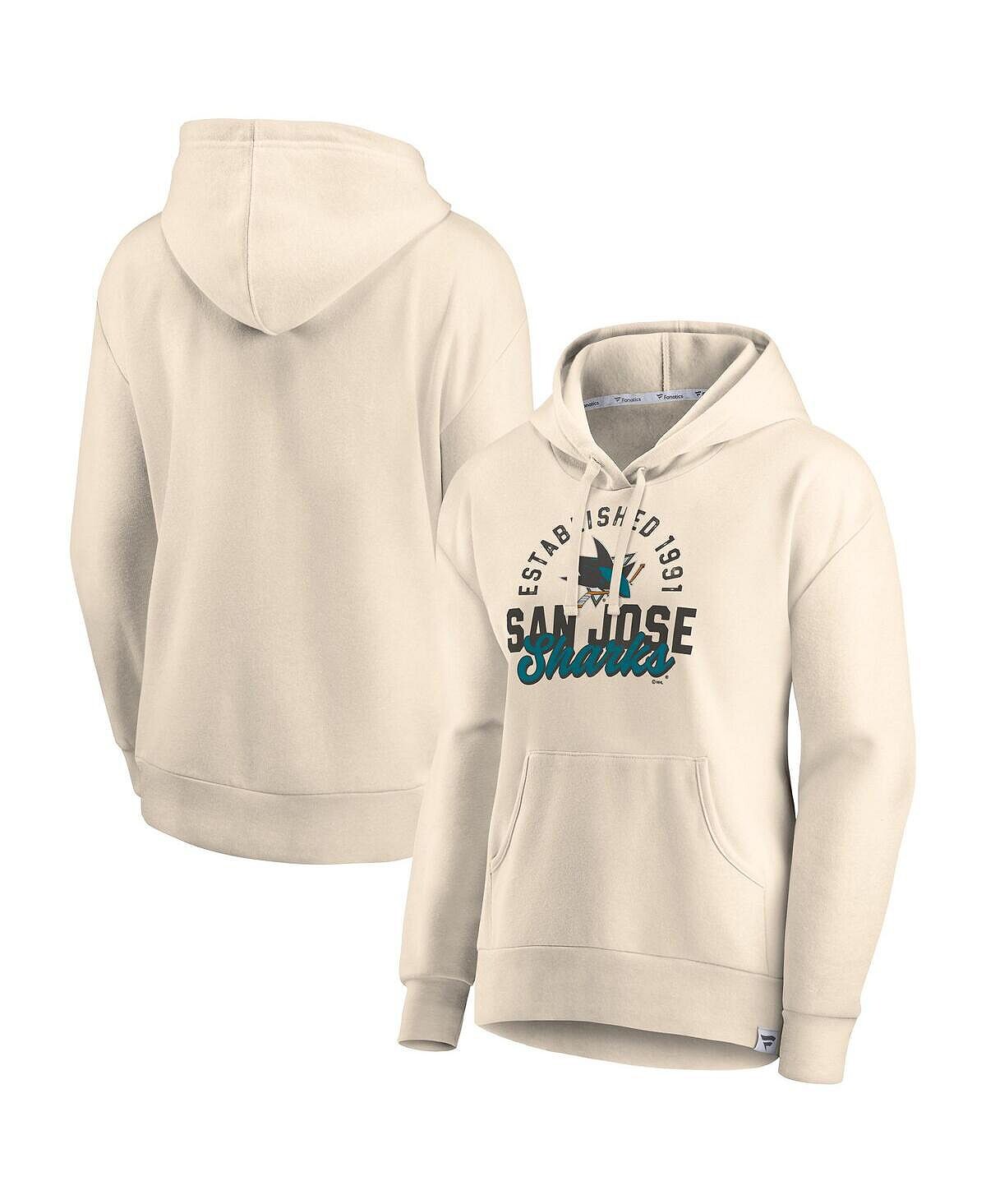 Женский пуловер с капюшоном San Jose Sharks Carry the Puck овсяного цвета с логотипом бренда Fanatics
Женский пуловер с капюшоном San Jose Sharks Carry the Puck овсяного цвета с логотипом бренда Fanatics