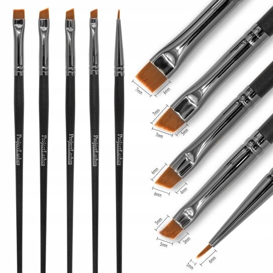 Набор скошенных кистей для бровей и нанесения хны, 5 шт. Project Lashes
Набор скошенных кистей для бровей и нанесения хны, 5 шт. Project Lashes