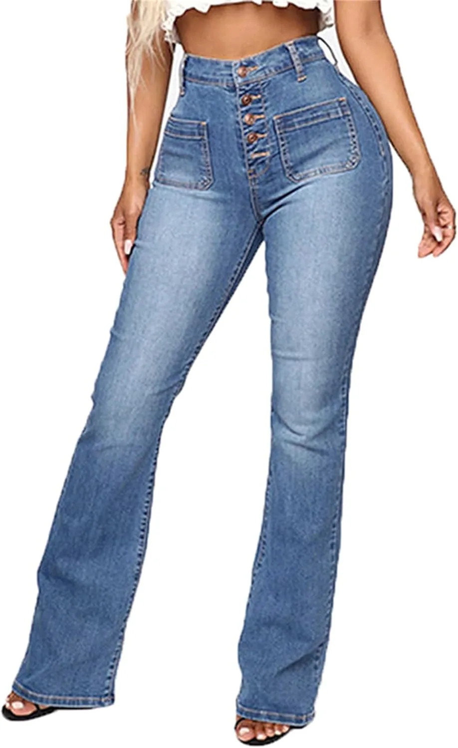 Женские джинсы с высокой талией Boyfriend Flare Casual Classic Bootcut Denim Pants с несколькими пуговицами ZH8FCHAN
Женские джинсы с высокой талией Boyfriend Flare Casual Classic Bootcut Denim Pants с несколькими пуговицами ZH8FCHAN